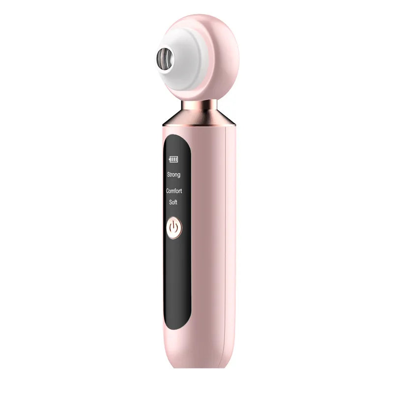Visible Electric Blackhead Remover Vacuum Cleaner with USB charging, featuring adjustable suction levels and multiple suction heads for effective skincare.