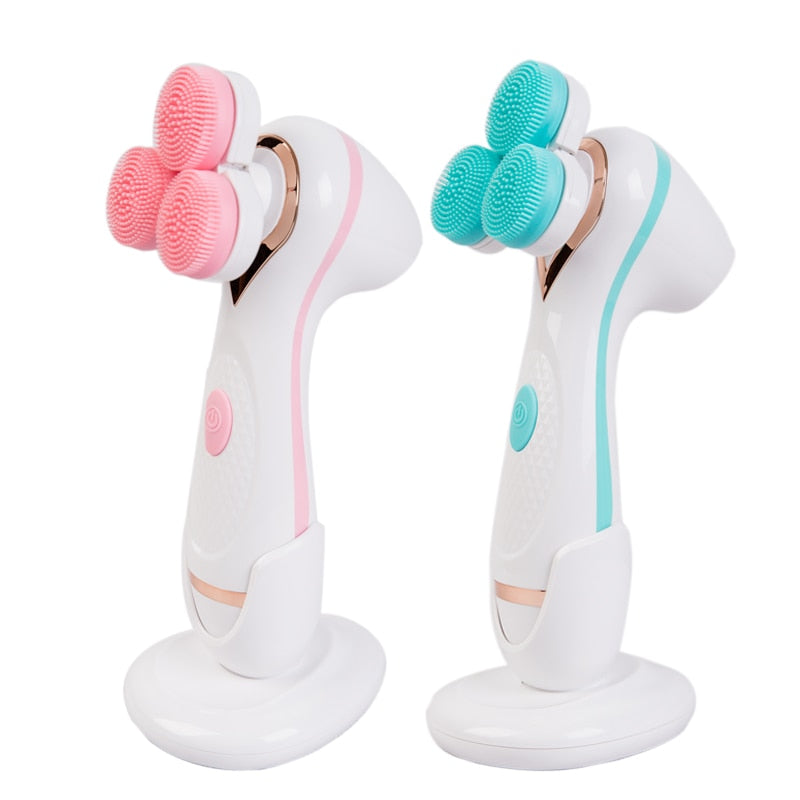 Main Waterproof Facial Brush Powered Facial Cleansing Spin Brush Electric image