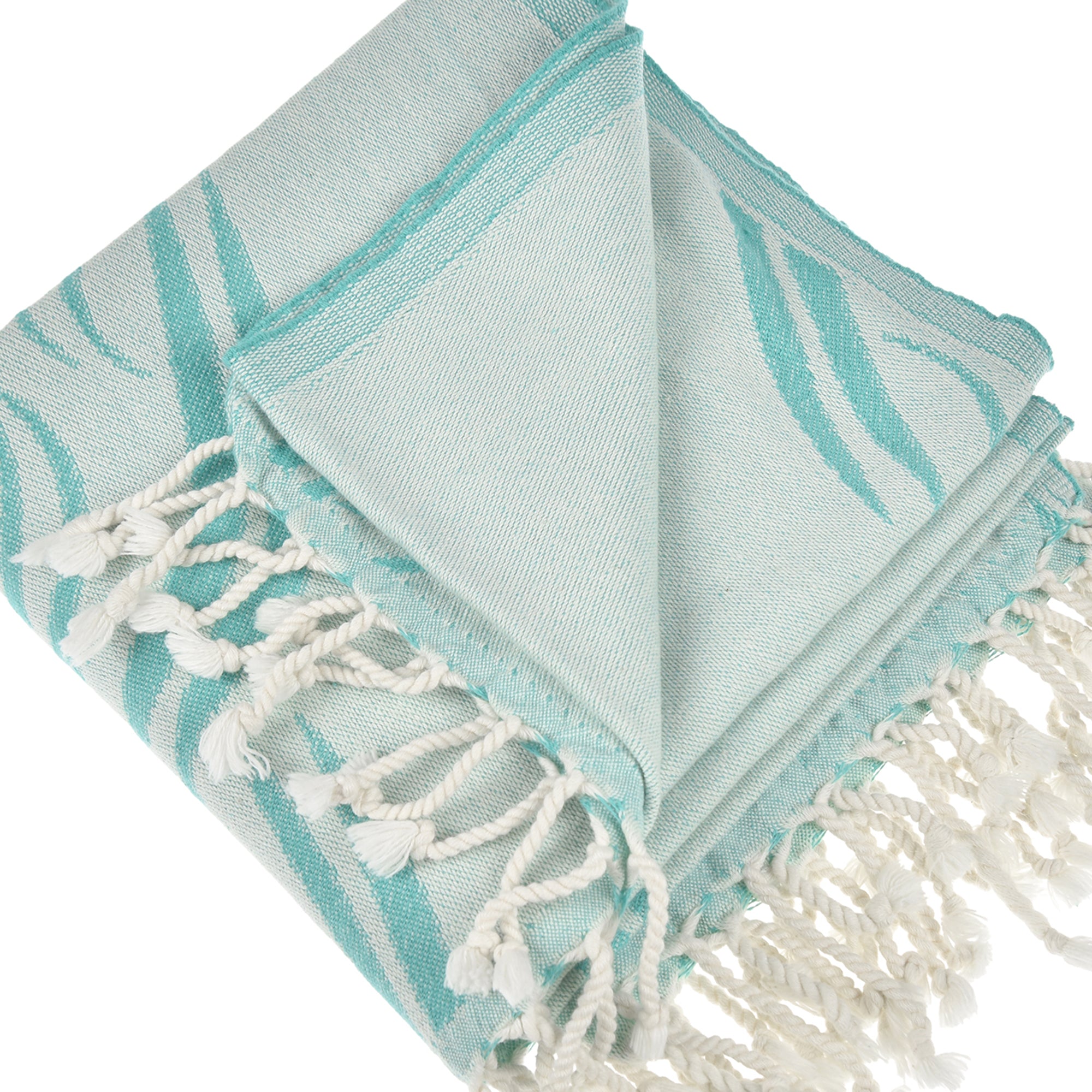 Exclusive Turquoise Turtle Peshtemal Beach Towel made from 100% cotton, featuring a vibrant turtle design, perfect for beach and outdoor use.