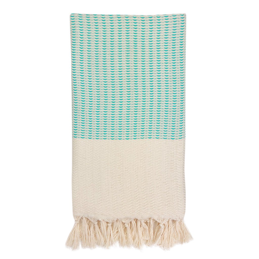 A beautifully crafted Plush Wavy Turkish Towel showcasing vibrant patterns and soft texture, ideal for bath and beach use.