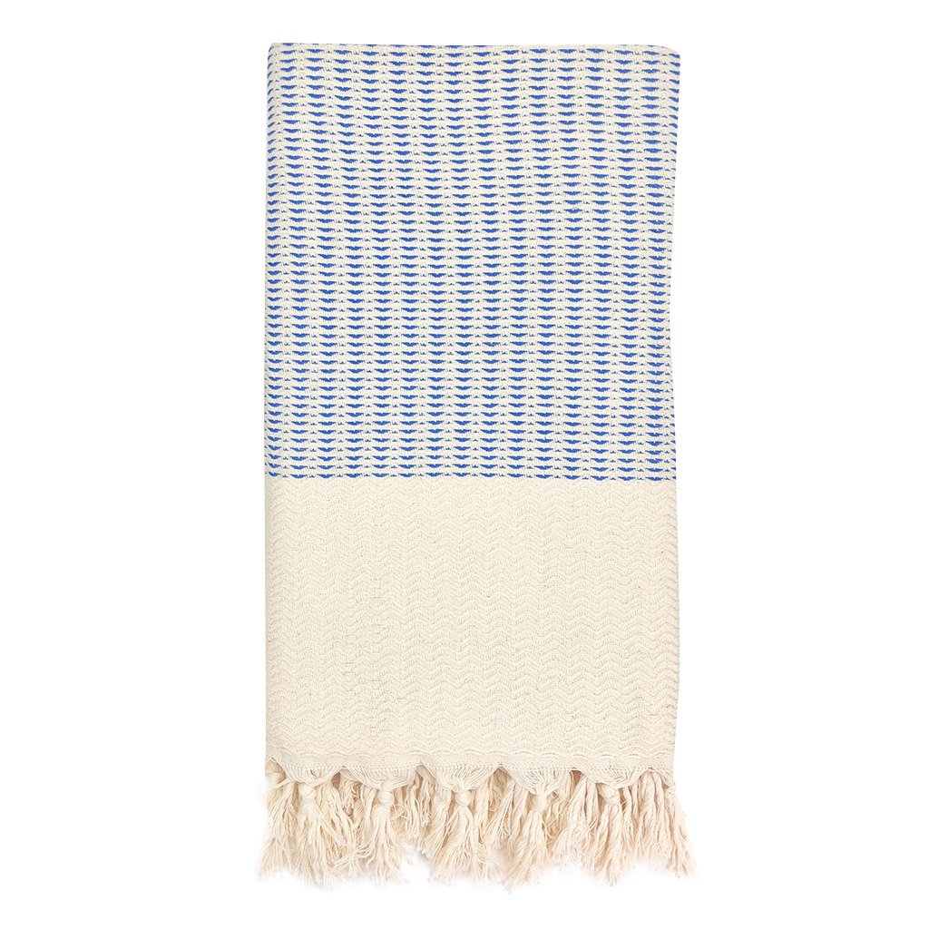 A beautifully crafted Plush Wavy Turkish Towel showcasing vibrant patterns and soft texture, ideal for bath and beach use.
