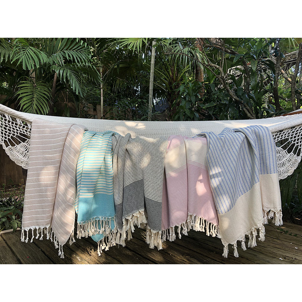 A beautifully crafted Plush Wavy Turkish Towel showcasing vibrant patterns and soft texture, ideal for bath and beach use.