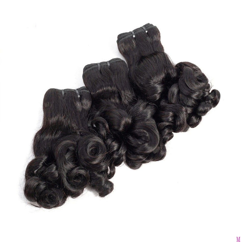 10A Grade 3/4 Curly tip Fumi Human Hair bundles with 4x4 closures and 13" frontal, showcasing natural curls and high-quality texture.