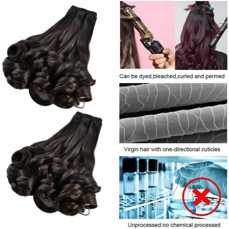 10A Grade 3/4 Curly tip Fumi Human Hair bundles with 4x4 closures and 13" frontal, showcasing natural curls and high-quality texture.