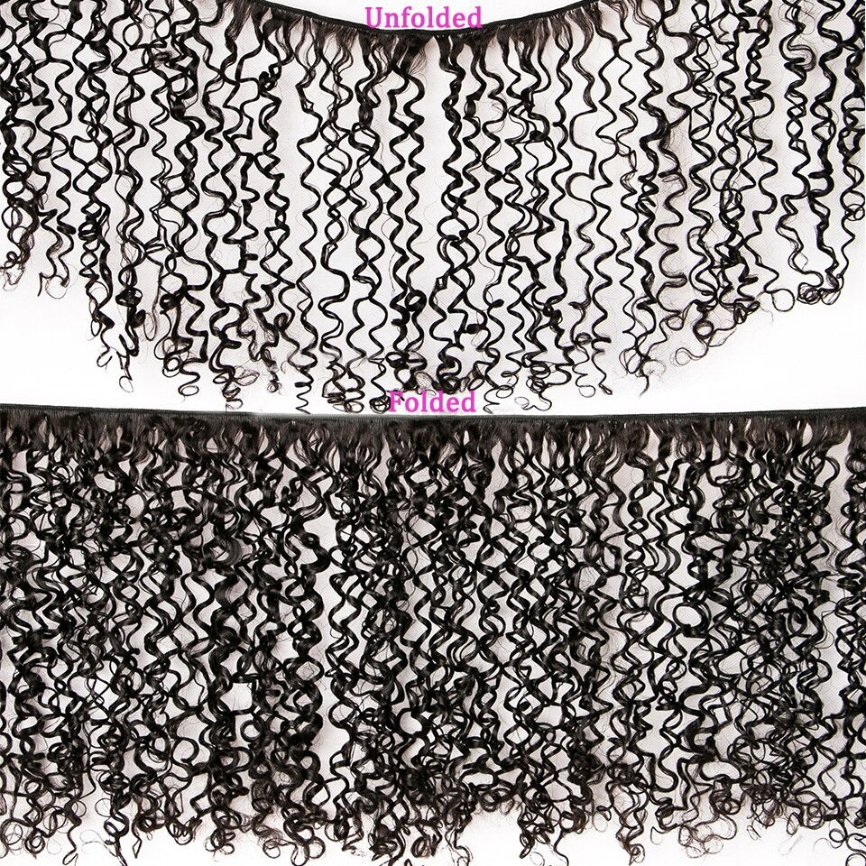 10A Grade Brazilian Pissy Curly Fumi Human Hair bundles with 4x4 lace closure, showcasing natural color and bouncy texture.