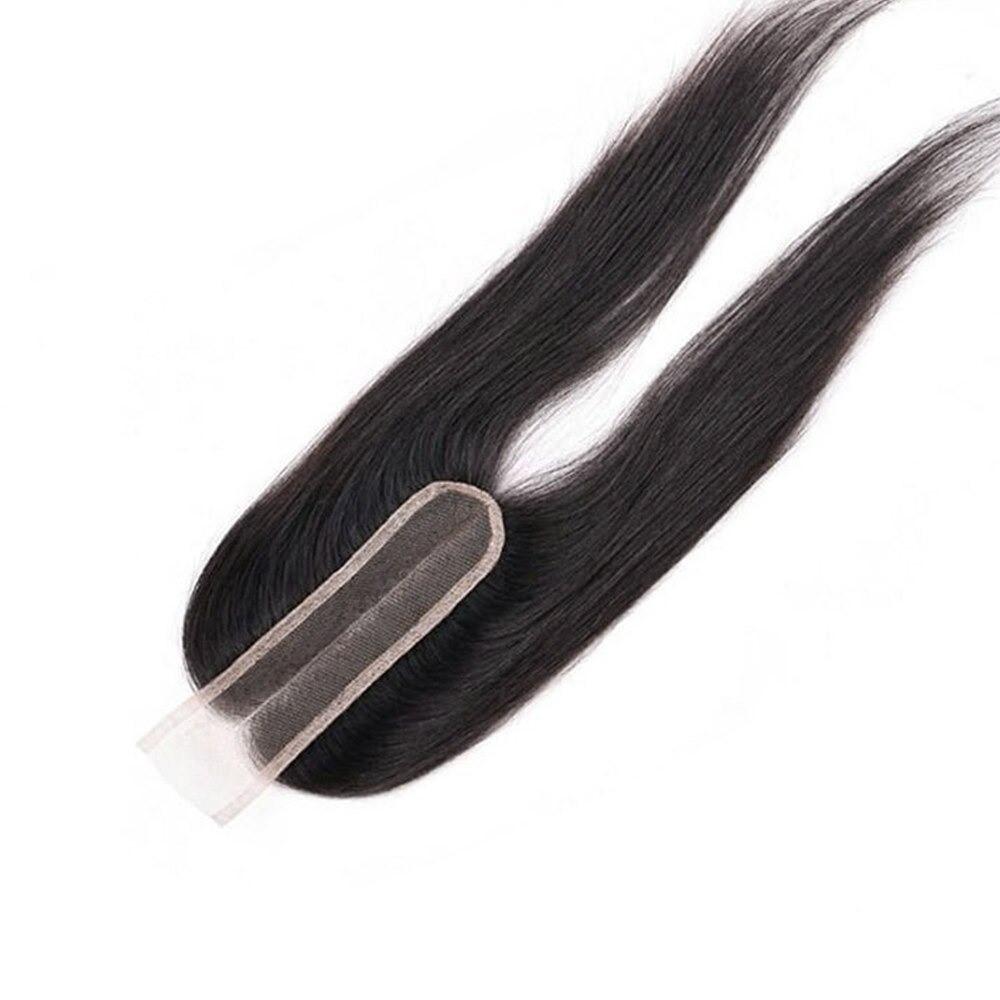 10A Grade Brazilian Straight 2x6 Lace Closure featuring Remy human hair, showcasing a natural straight texture and hand-tied Swiss lace base.