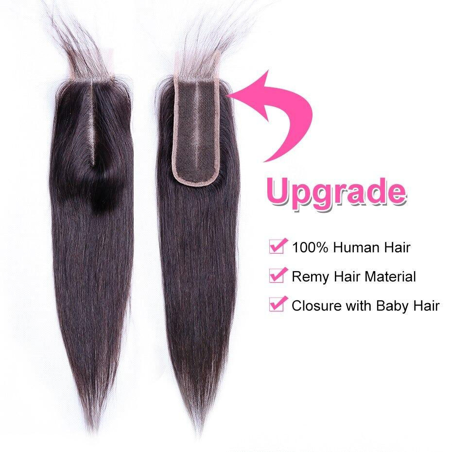 10A Grade Brazilian Straight 2x6 Lace Closure featuring Remy human hair, showcasing a natural straight texture and hand-tied Swiss lace base.