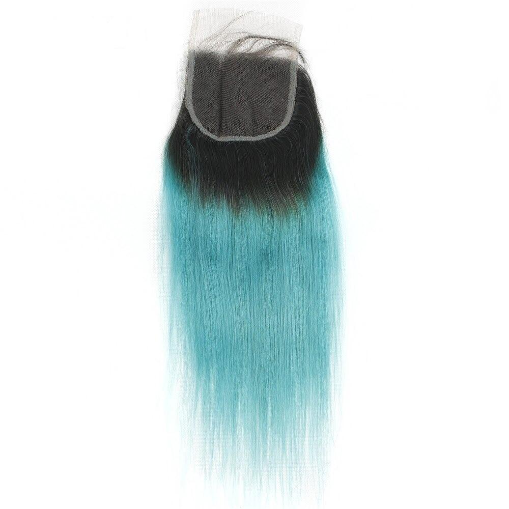 10A Grade Light Blue Straight Hair Bundles with Closures and Frontals, showcasing vibrant color and premium quality.