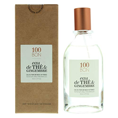 100BON Eau de Thé & Gingembre Refillable Eau de Parfum bottle with a sleek design, showcasing its eco-friendly refillable feature.