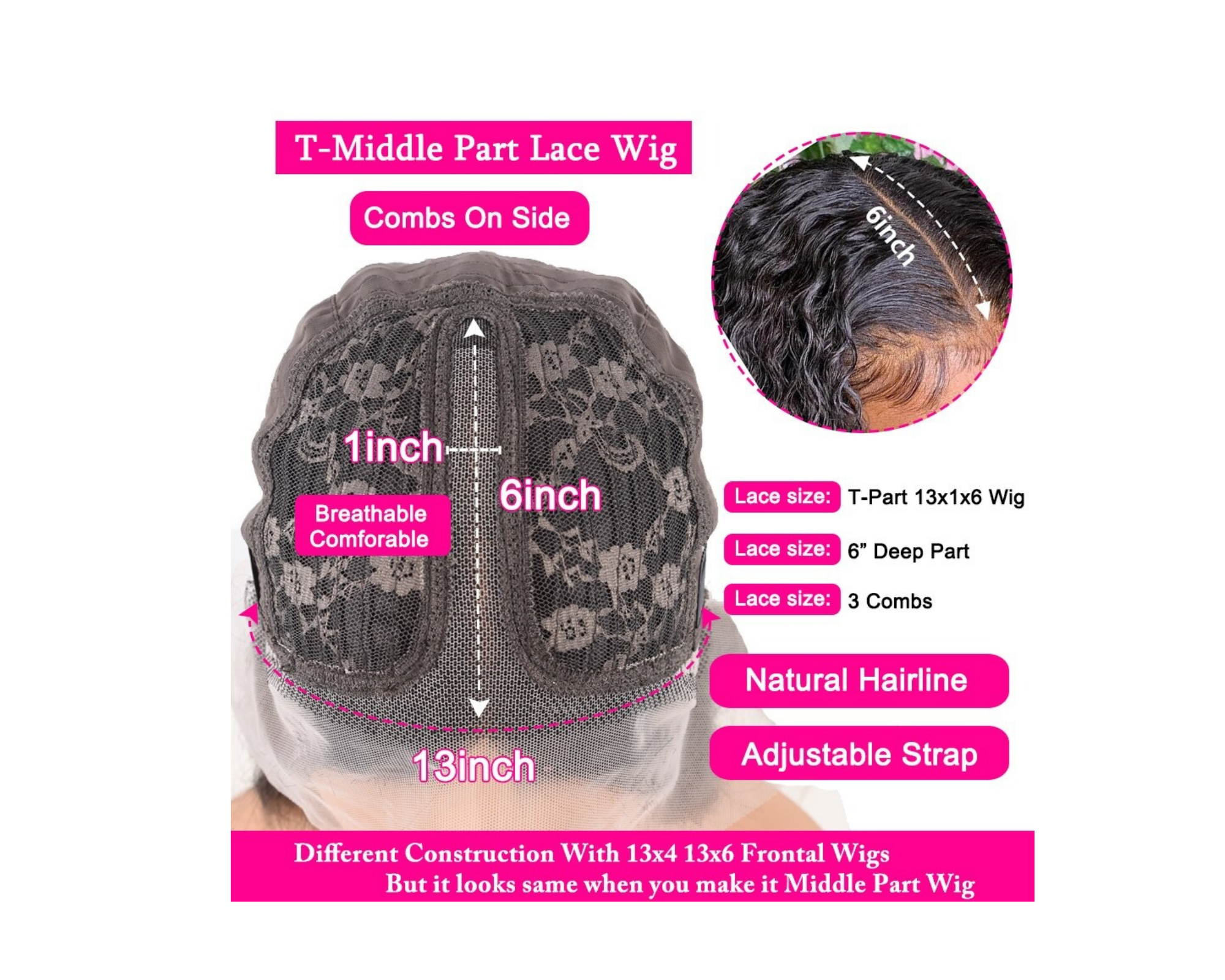 A beautiful 13x1x4 Afro Kinky Curly T Part Lace Wig made from 100% human hair, showcasing its natural curls and transparent lace.