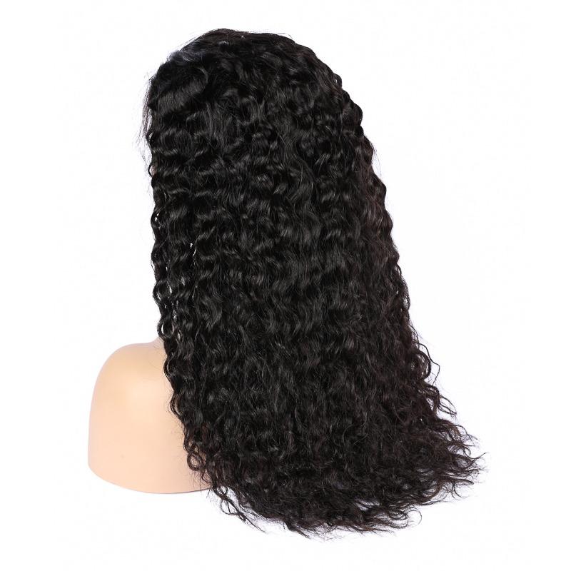 A beautiful 13x4 Jerry Curl Lace Front Human Hair Wig showcasing natural curls and a secure lace front for a realistic look.