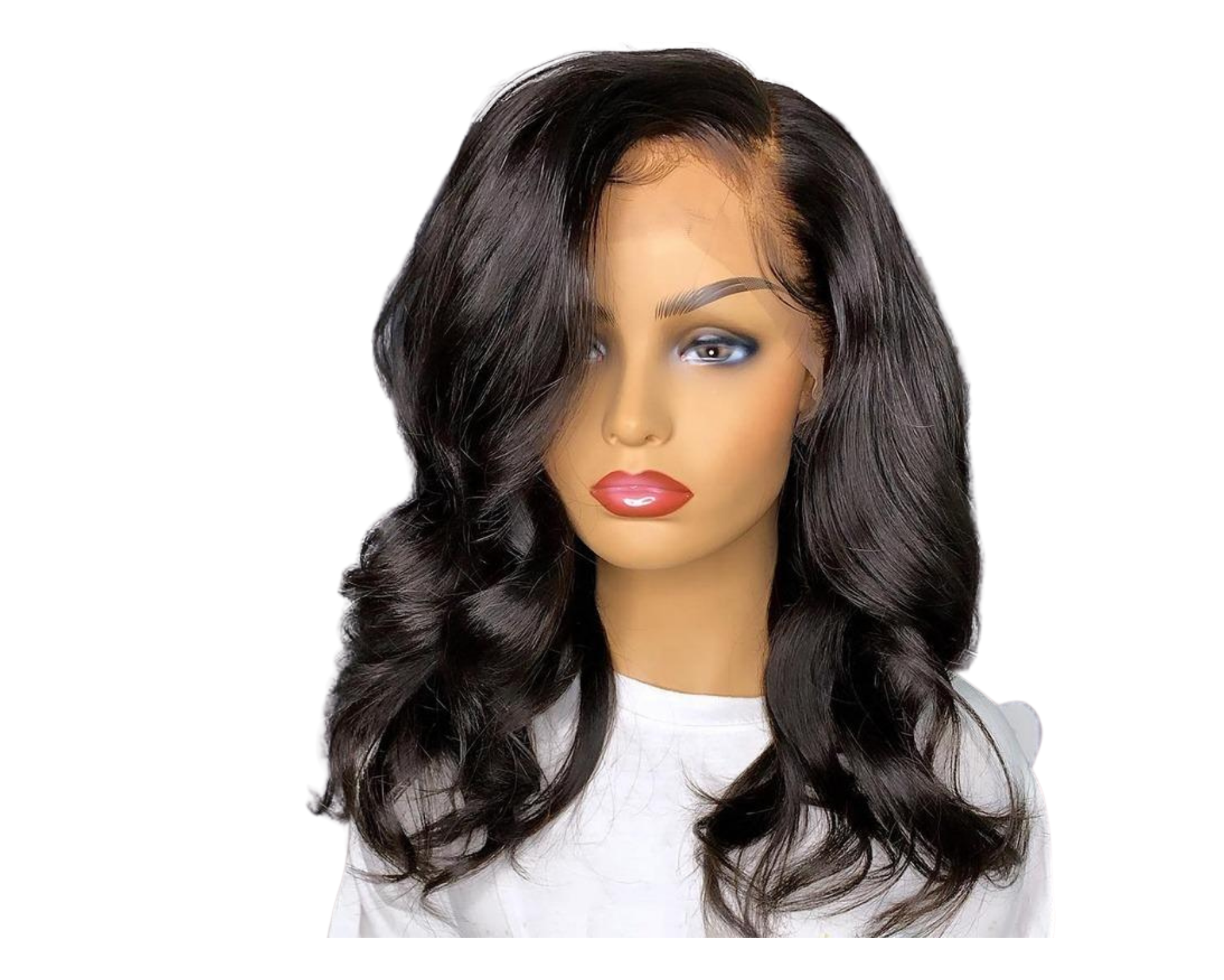 180% Density Body Wave Short Bob Lace Front Wig in natural color, showcasing soft waves and a natural hairline.