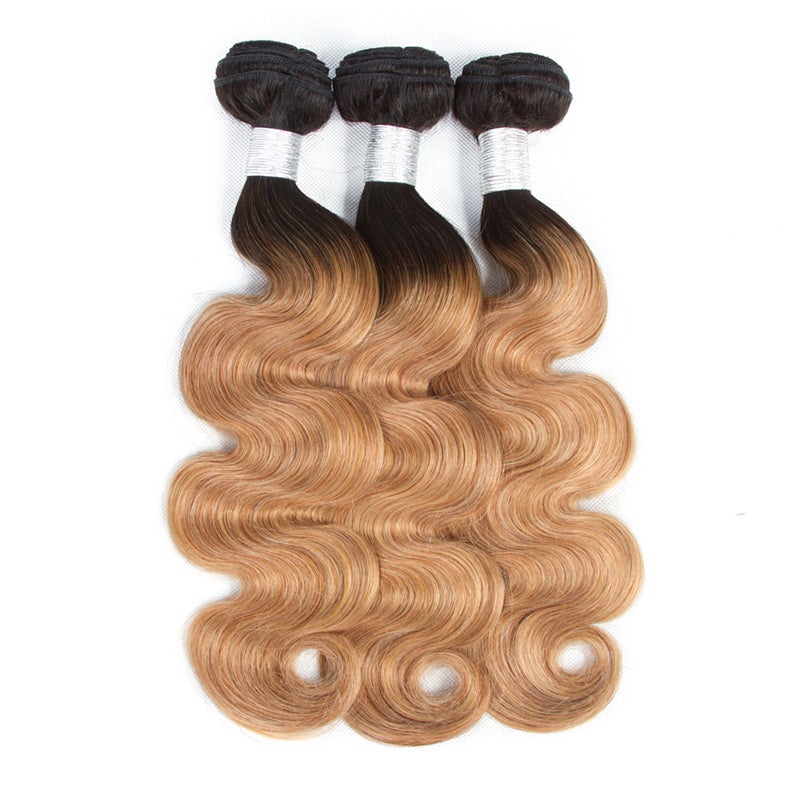 High-quality #27 Body Wave 10A Grade hair bundles with 4x4 closures and 13x4 frontal, showcasing beautiful waves and rich color.