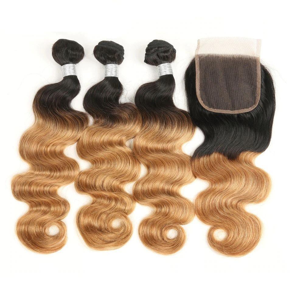 High-quality #27 Body Wave 10A Grade hair bundles with 4x4 closures and 13x4 frontal, showcasing beautiful waves and rich color.