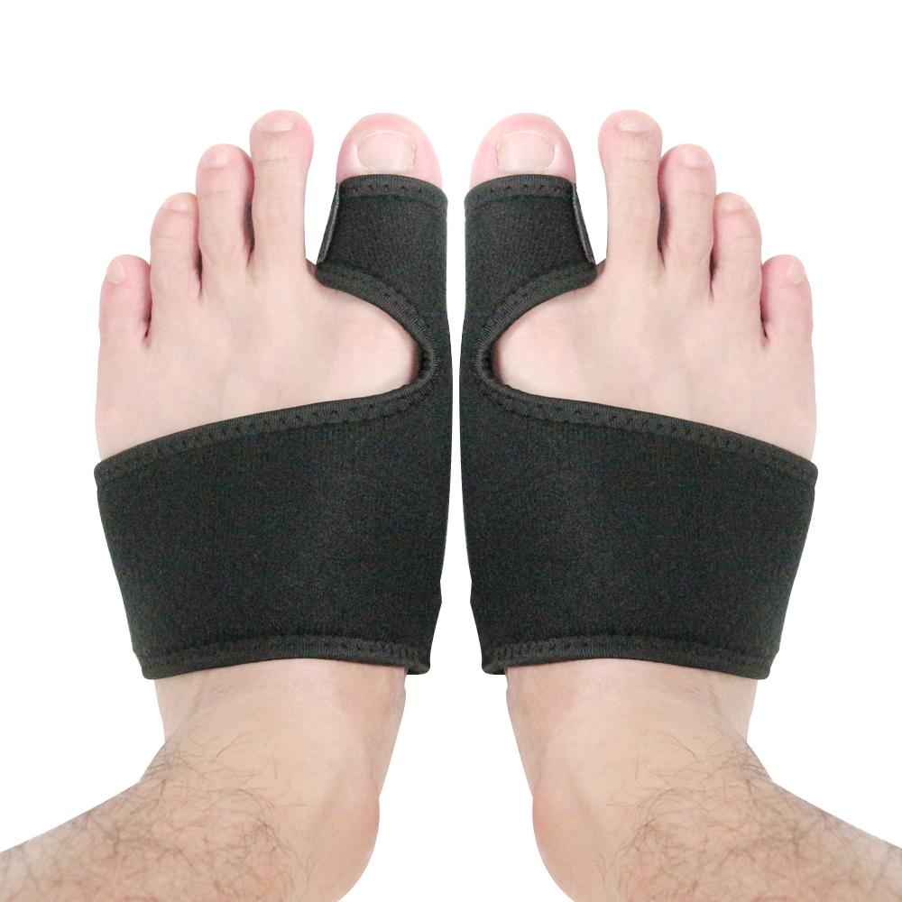 2pcs Soft Bunion Corrector Toe Separator Splint designed for foot care, featuring adjustable straps and soft materials for comfort.