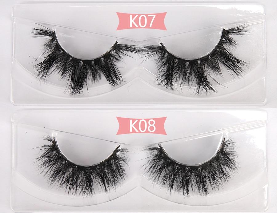 A collection of 30 pairs of luxurious 3D mink lashes, showcasing their thick and long design for dramatic eye enhancement.