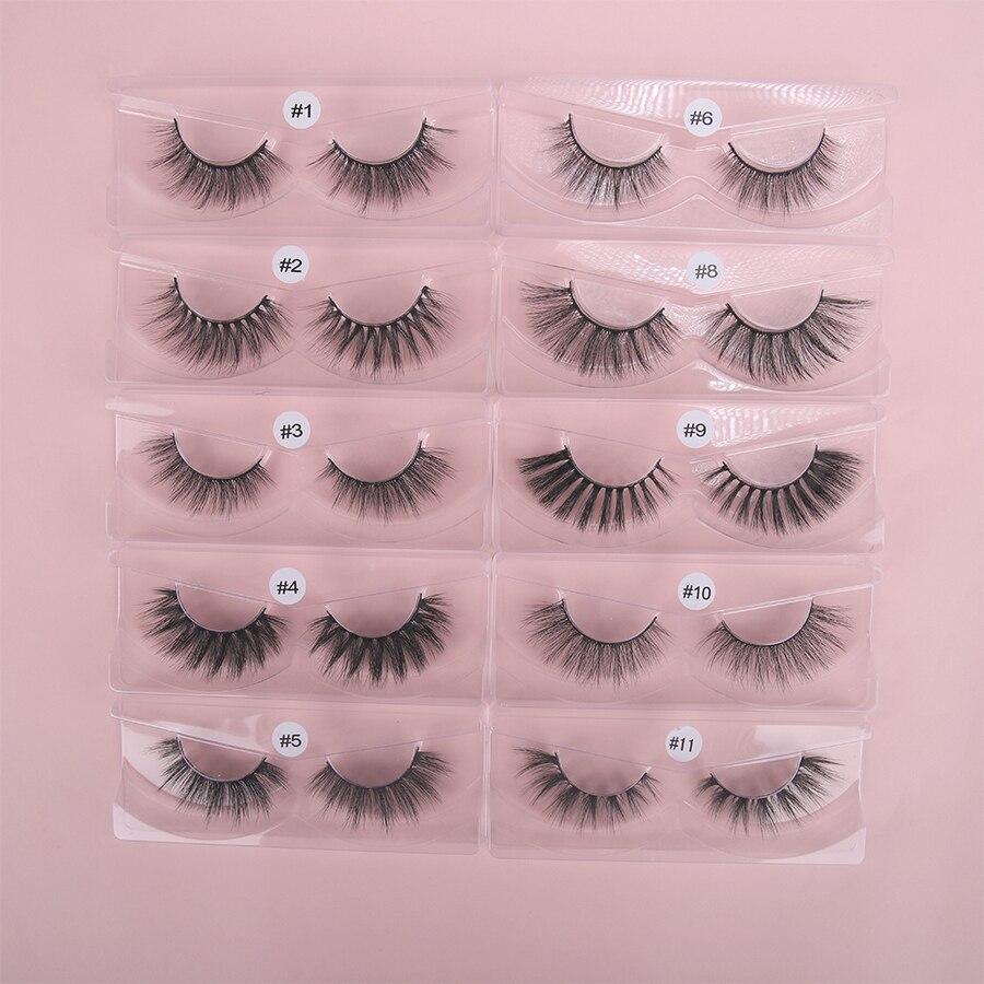 A close-up of 3D Mink Lashes in a packaging box, showcasing their natural soft texture and thickness.