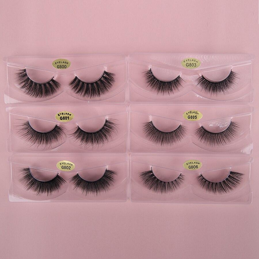 A close-up of 3D Mink Lashes in a packaging box, showcasing their natural soft texture and thickness.