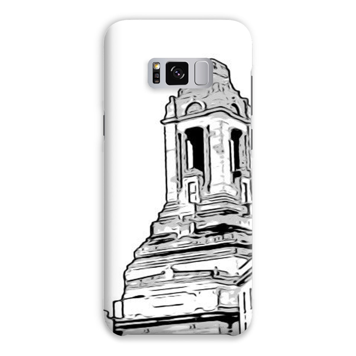 A Grand Place Snap Phone Case showcasing its durable shatterproof plastic design and snug fit for various phone models.