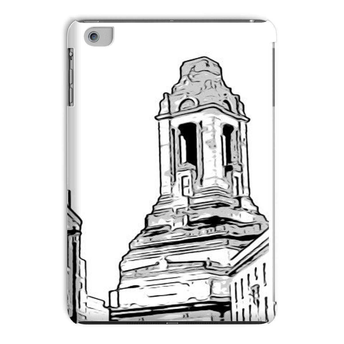 A Grand Place Tablet Case for iPad, showcasing its snug fit and durable polycarbonate material in a stylish design.