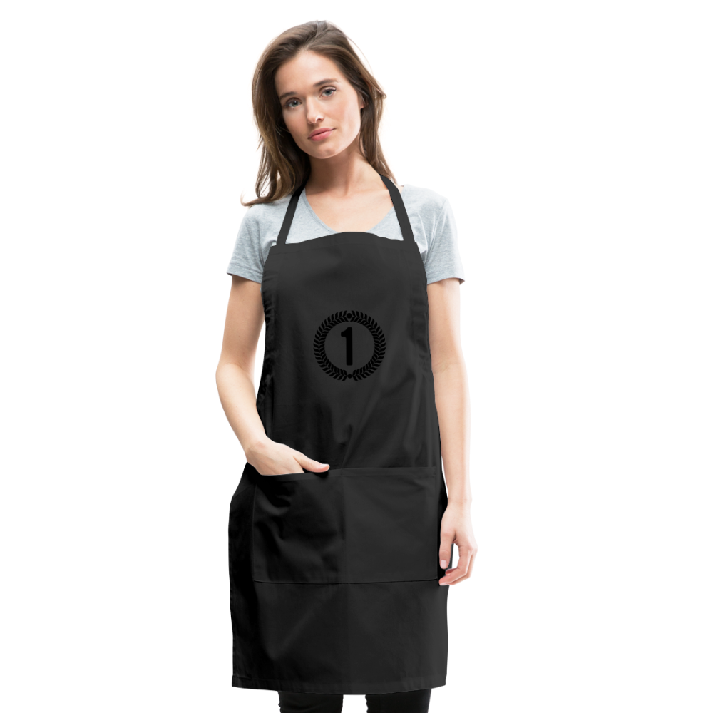 Adjustable Apron made of lightweight cotton, featuring a split front pocket and adjustable drawstring for a comfortable fit.