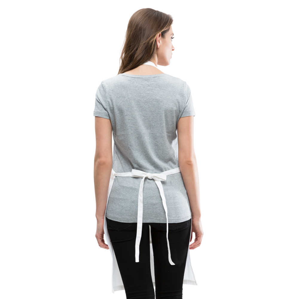 Adjustable Apron made of lightweight cotton, featuring a split front pocket and adjustable drawstring for a comfortable fit.