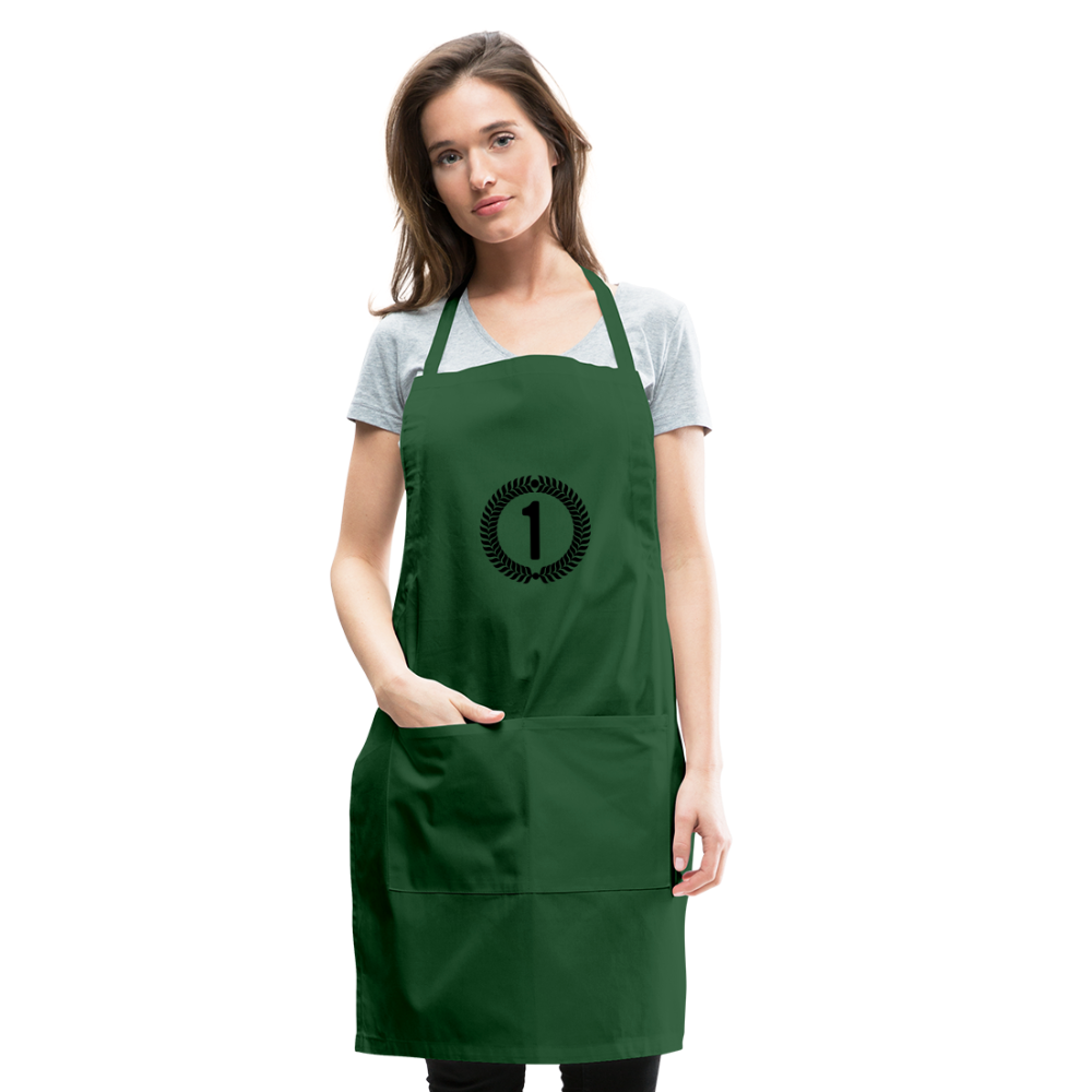 Adjustable Apron made of lightweight cotton, featuring a split front pocket and adjustable drawstring for a comfortable fit.