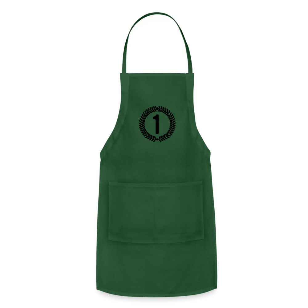 Adjustable Apron made of lightweight cotton, featuring a split front pocket and adjustable drawstring for a comfortable fit.