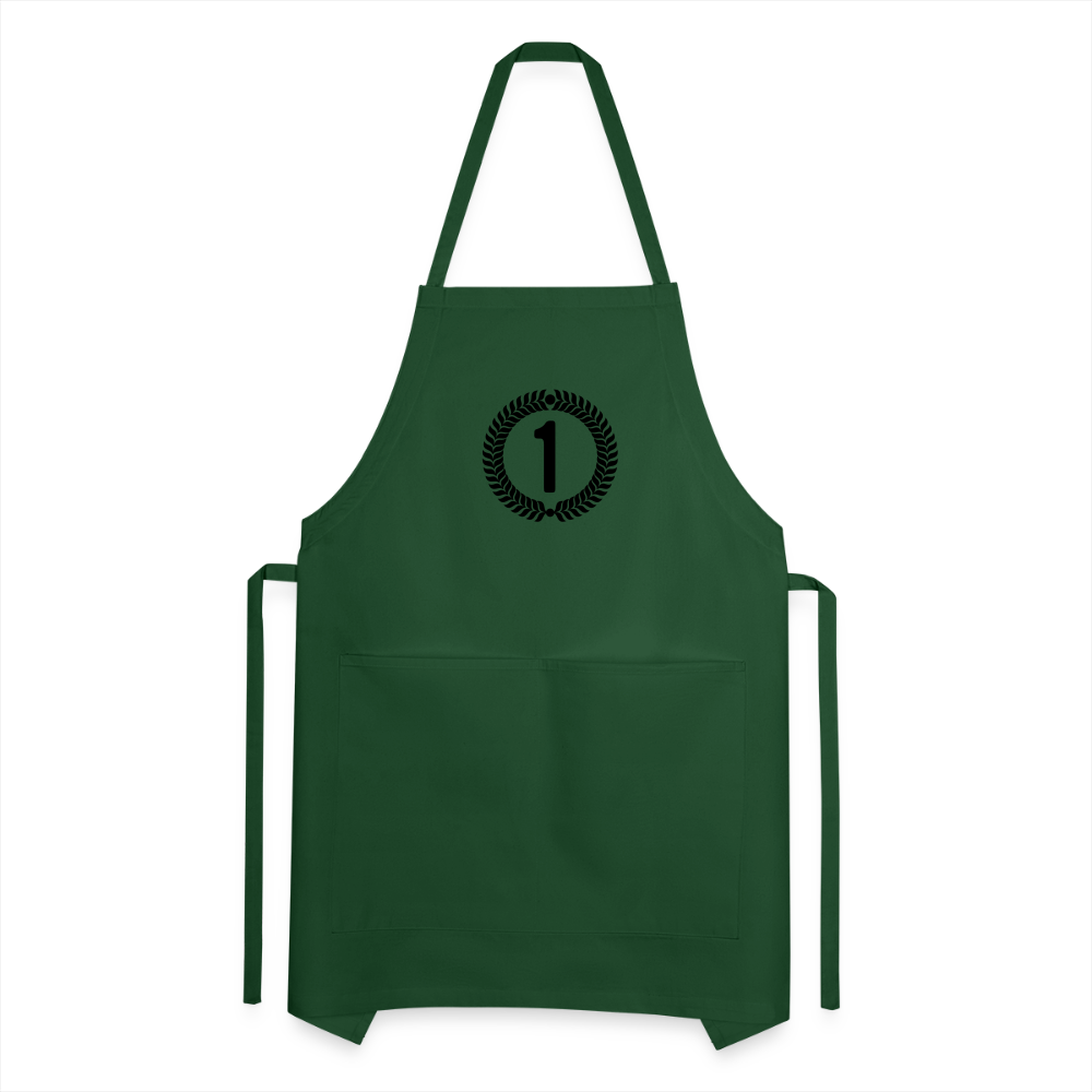 Adjustable Apron made of lightweight cotton, featuring a split front pocket and adjustable drawstring for a comfortable fit.