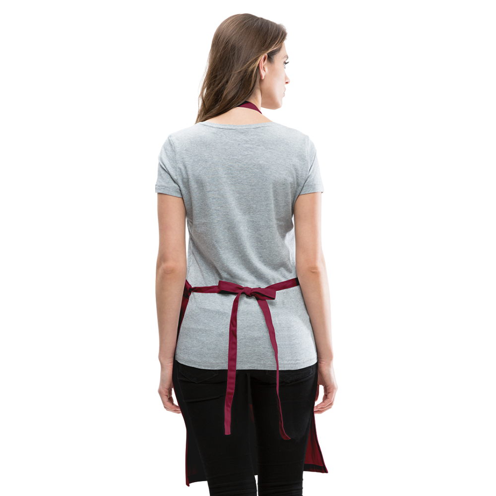 Adjustable Apron made of lightweight cotton, featuring a split front pocket and adjustable drawstring for a comfortable fit.