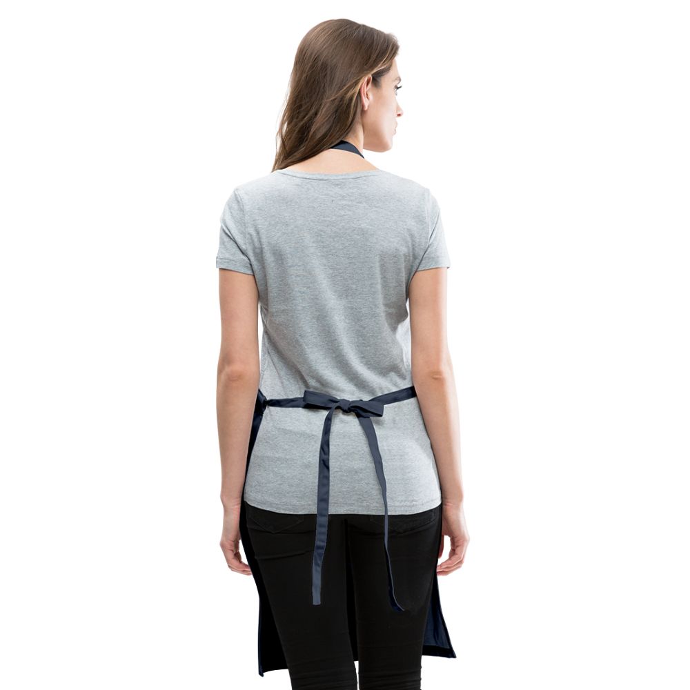 Adjustable Apron made of lightweight cotton, featuring a split front pocket and adjustable drawstring for a comfortable fit.