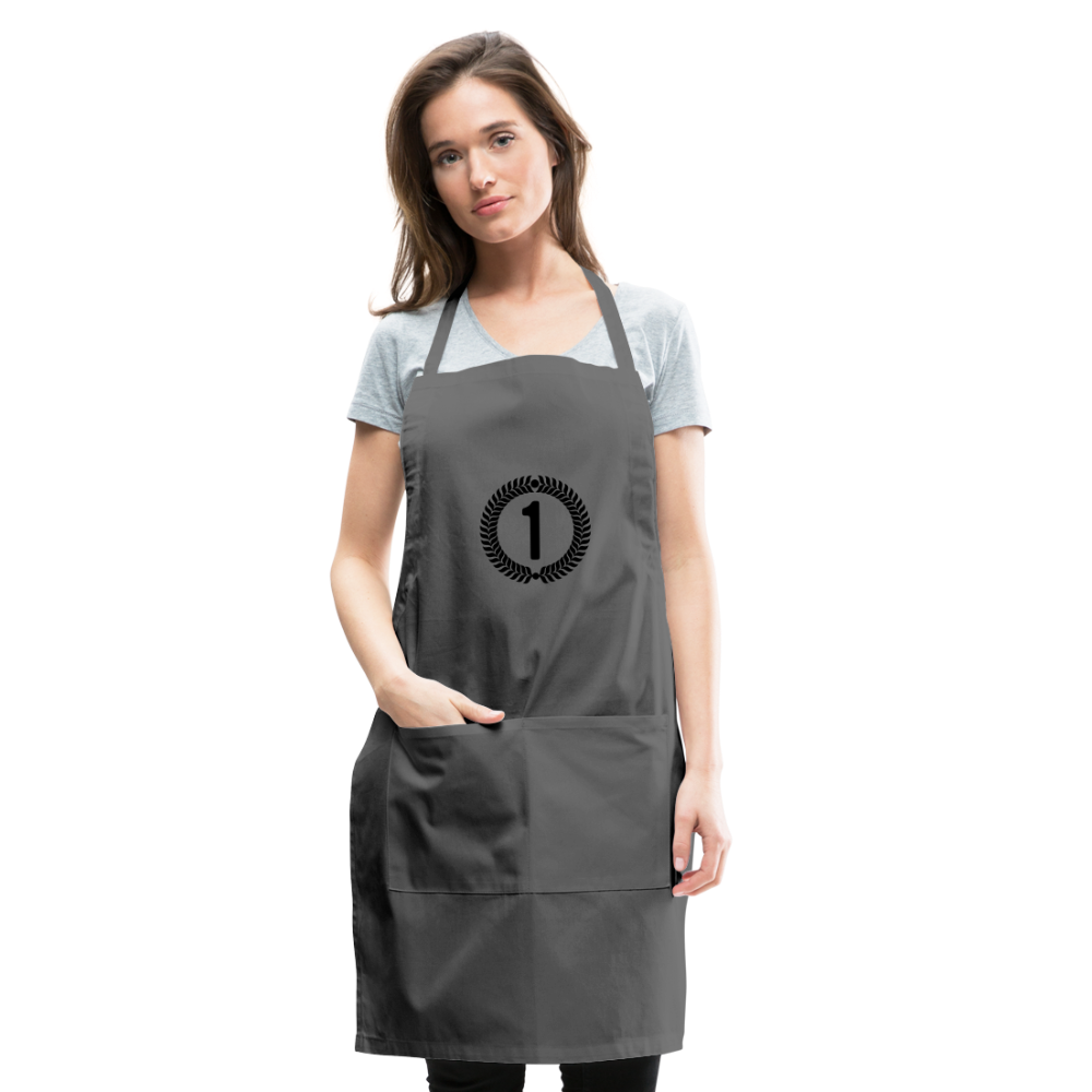 Adjustable Apron made of lightweight cotton, featuring a split front pocket and adjustable drawstring for a comfortable fit.