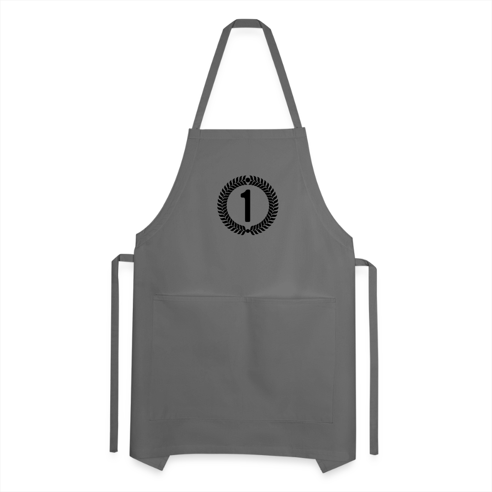 Adjustable Apron made of lightweight cotton, featuring a split front pocket and adjustable drawstring for a comfortable fit.