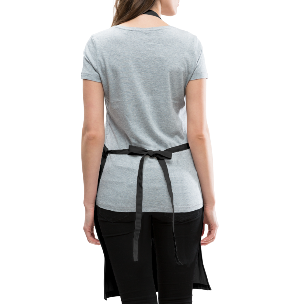 Adjustable Apron made of lightweight cotton, featuring a split front pocket and adjustable drawstring for a comfortable fit.