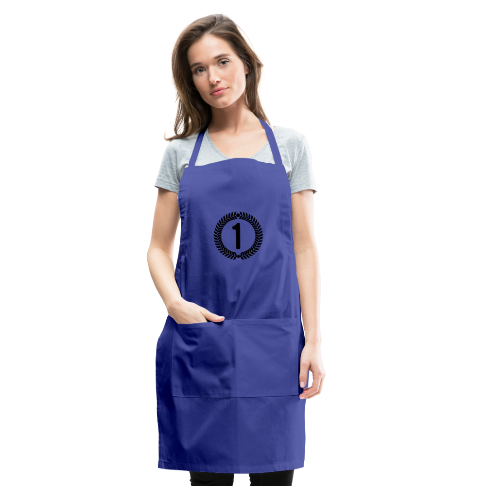 Adjustable Apron made of lightweight cotton, featuring a split front pocket and adjustable drawstring for a comfortable fit.