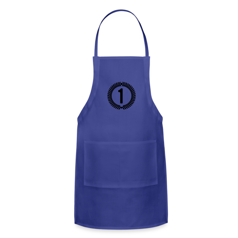 Adjustable Apron made of lightweight cotton, featuring a split front pocket and adjustable drawstring for a comfortable fit.