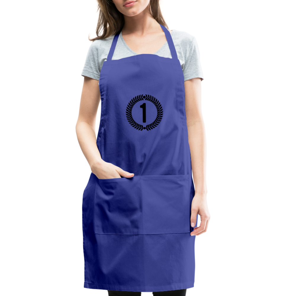 Adjustable Apron made of lightweight cotton, featuring a split front pocket and adjustable drawstring for a comfortable fit.