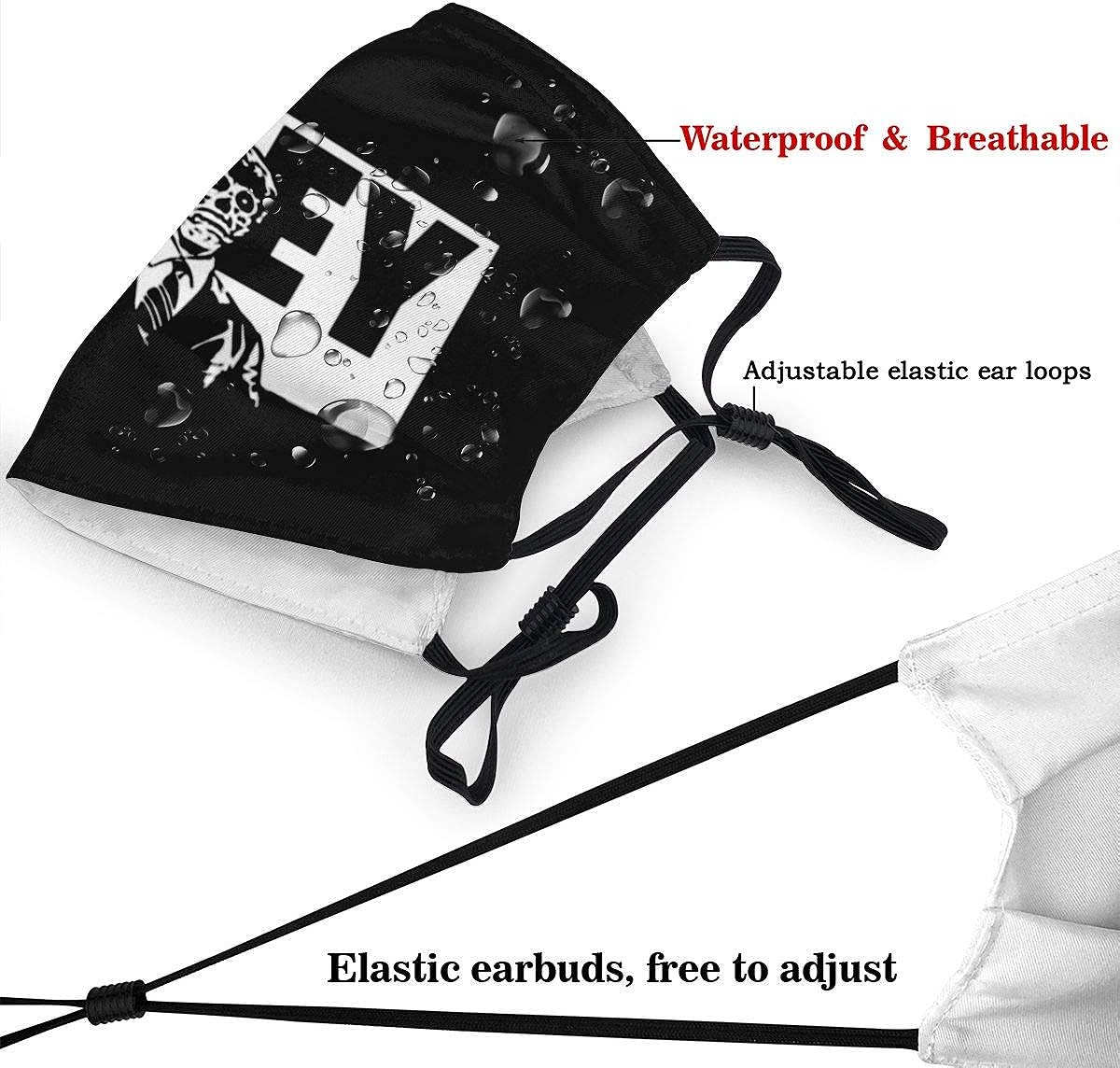 Adult Kids Cloth Face Mask Obey - They Live, featuring a stylish anime design in black and white, with stretchy ear loops for comfort.