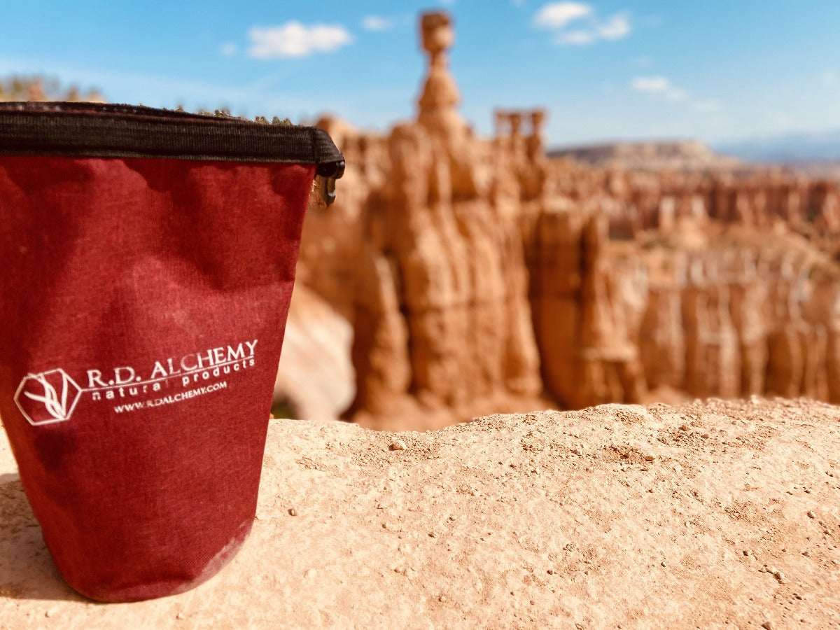 Adventure Bag containing essential outdoor protection and hydration products, designed for outdoor enthusiasts.