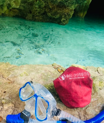 Adventure Bag containing essential outdoor protection and hydration products, designed for outdoor enthusiasts.