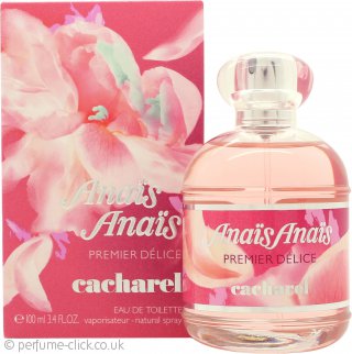 Cacharel Anaïs Anaïs Premier Delice Eau de Toilette in an elegant bottle with floral design.