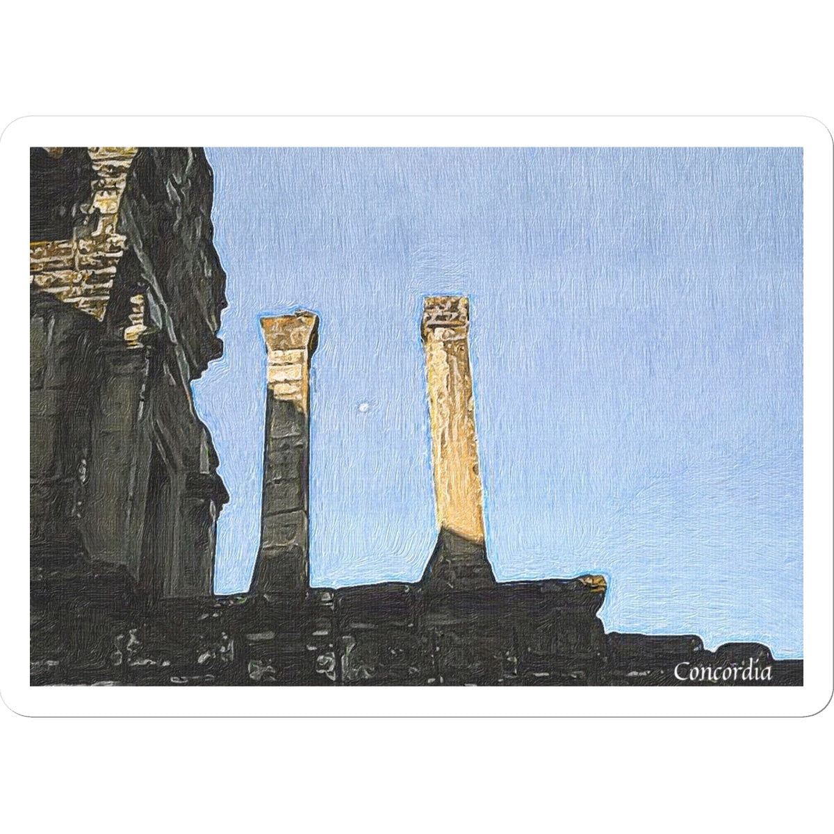 Angkor Wat Sticker on a white background showcasing intricate design and vibrant colors.