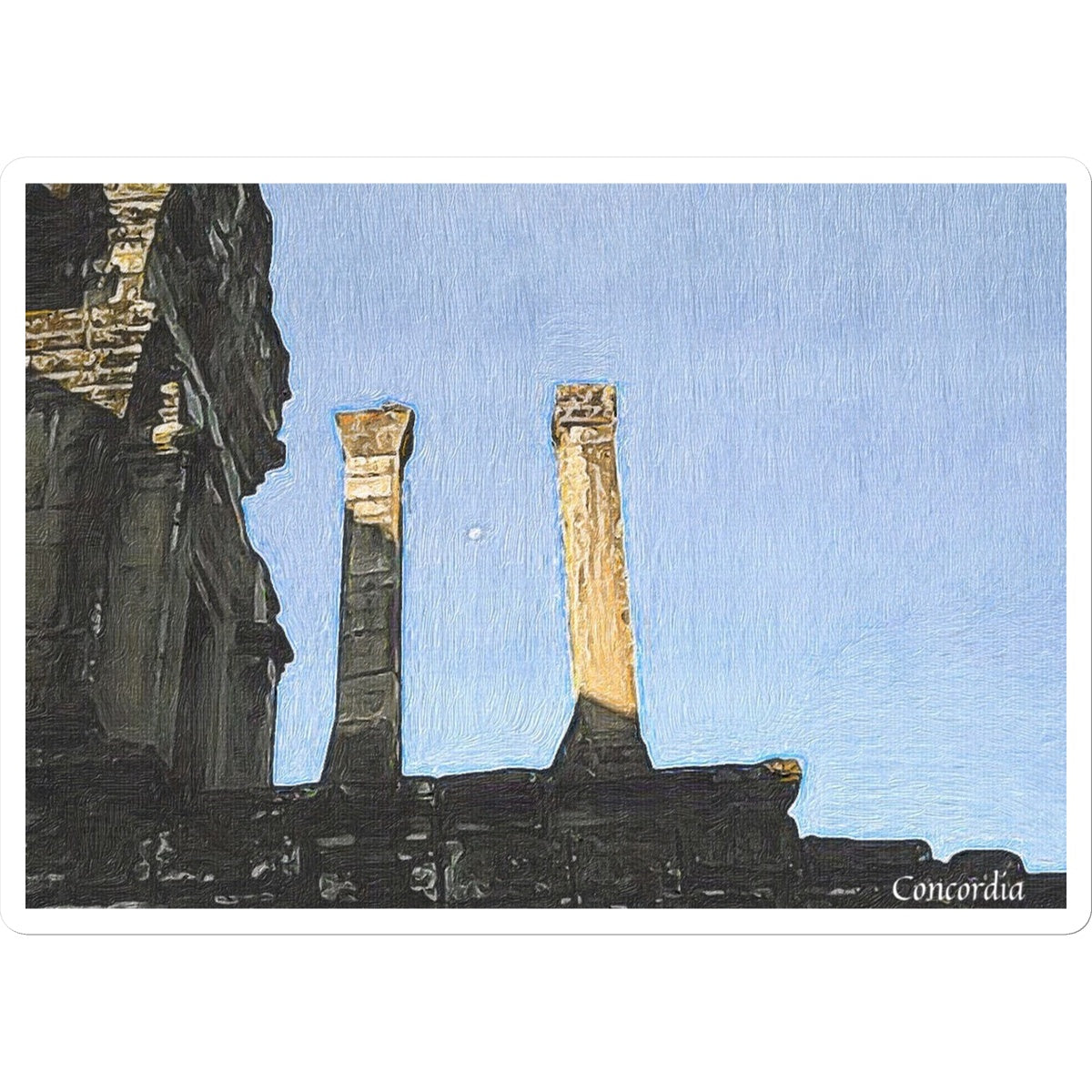 Angkor Wat Sticker on a white background showcasing intricate design and vibrant colors.