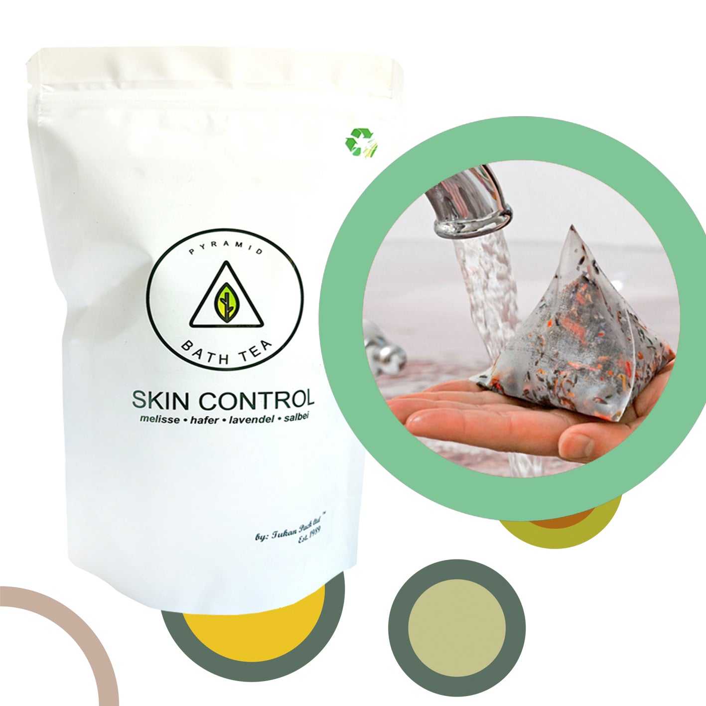 Eine Frau, die ein Gesichtsdampfbad mit Kräutern zur Behandlung von Akne und fettiger Haut anwendet.