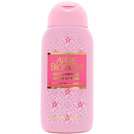 Kent Cosmetics Limited Apple Blossom Body Lotion bottle with floral design, showcasing its elegant packaging.
