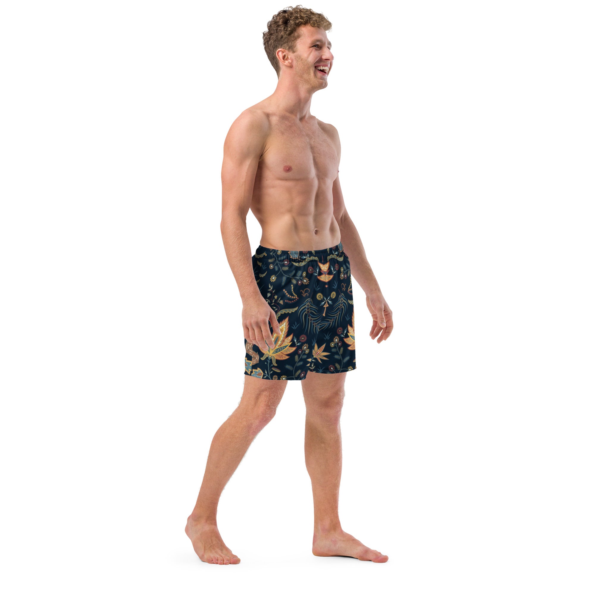 Ariel men's swim trunks in vibrant colors, featuring quick-drying fabric and multiple pockets, ideal for summer activities.