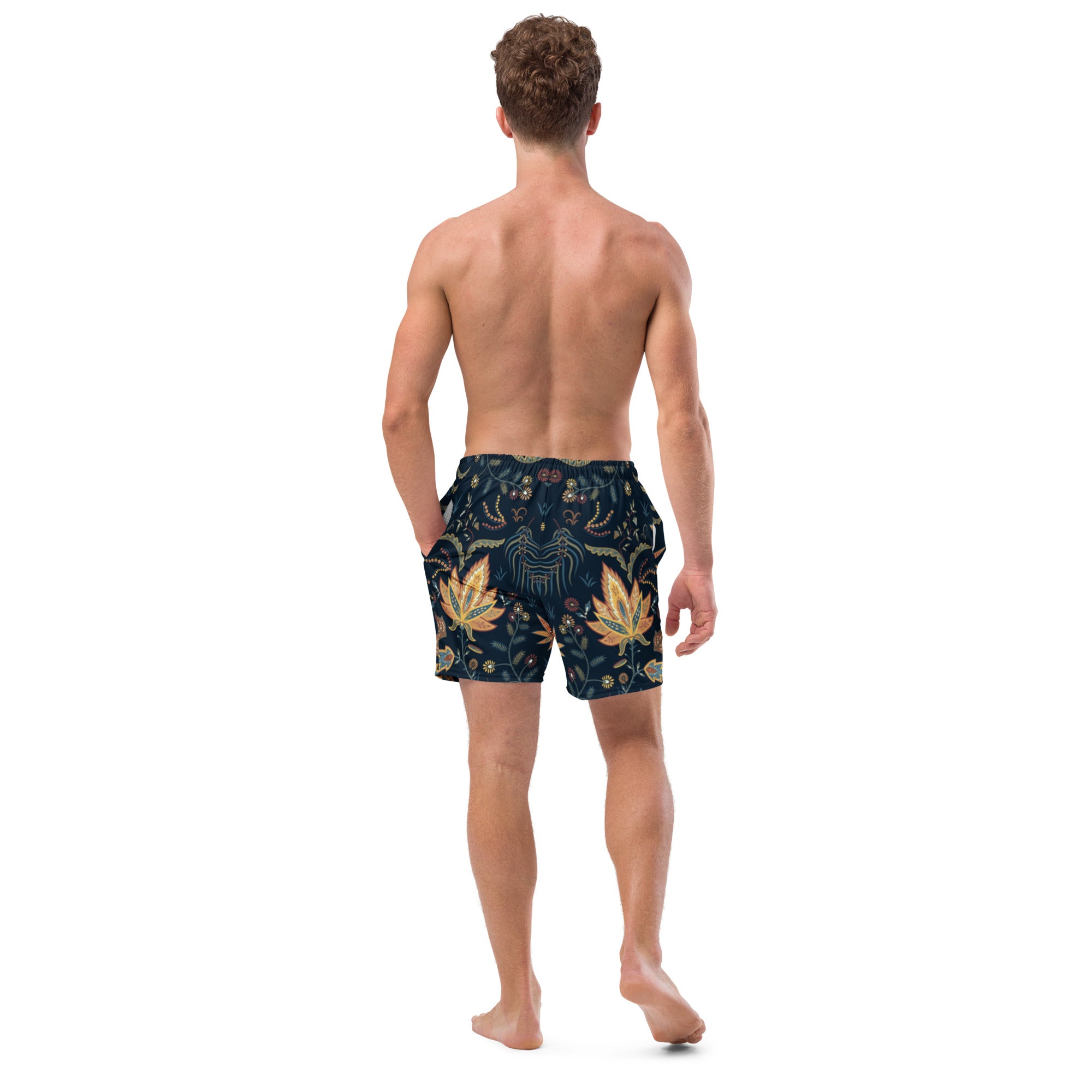 Ariel men's swim trunks in vibrant colors, featuring quick-drying fabric and multiple pockets, ideal for summer activities.