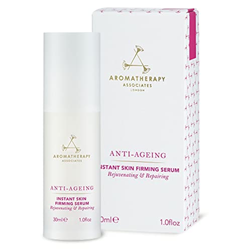 Aromatherapy Associates London Anti-Ageing Instant Skin Firming Serum bottle with a sleek design, showcasing its luxurious packaging.