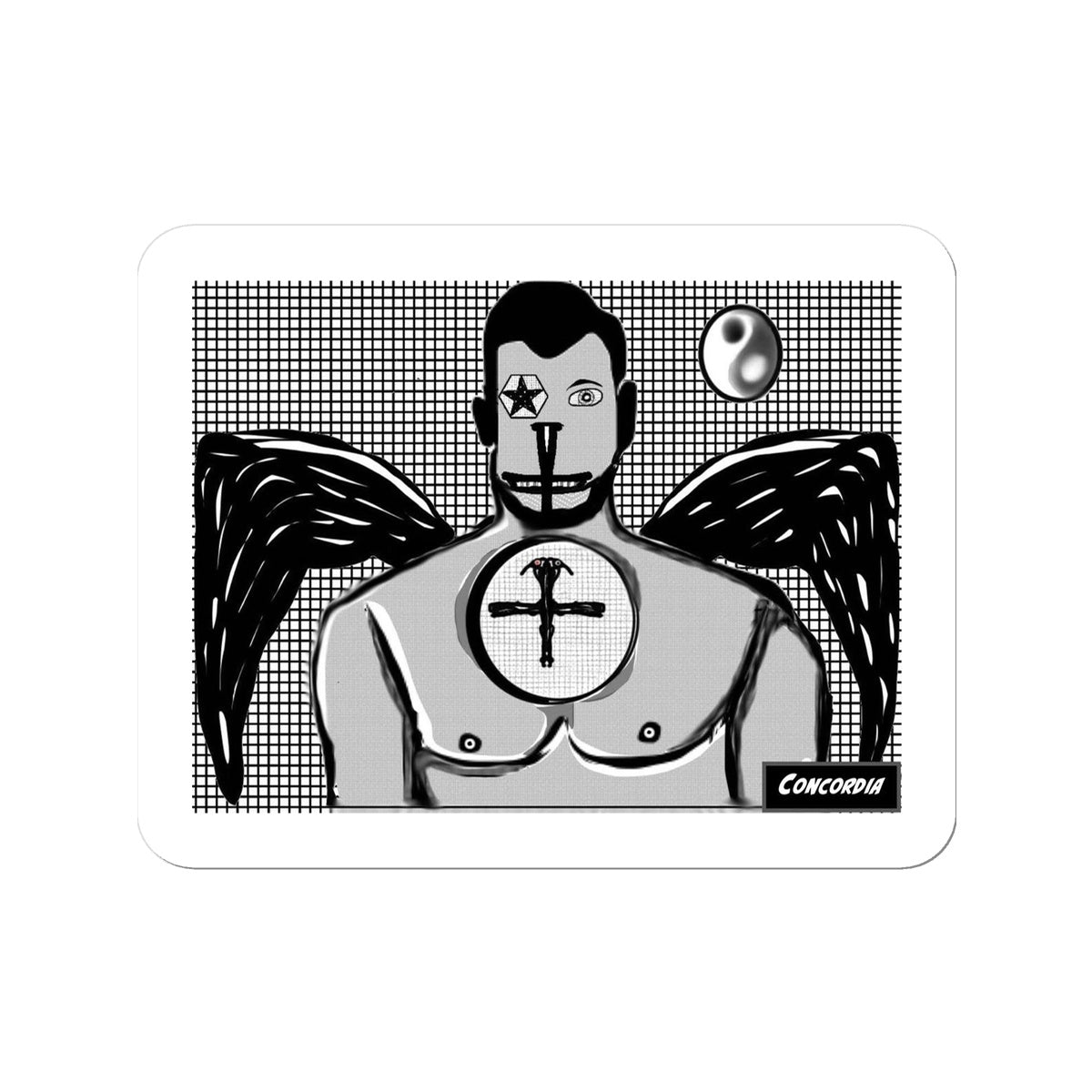 A vibrant Balance Sticker made from high-quality removable white vinyl, showcasing intricate designs and colors.