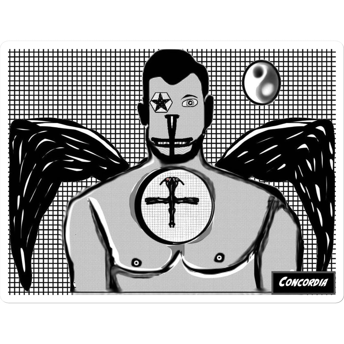 A vibrant Balance Sticker made from high-quality removable white vinyl, showcasing intricate designs and colors.